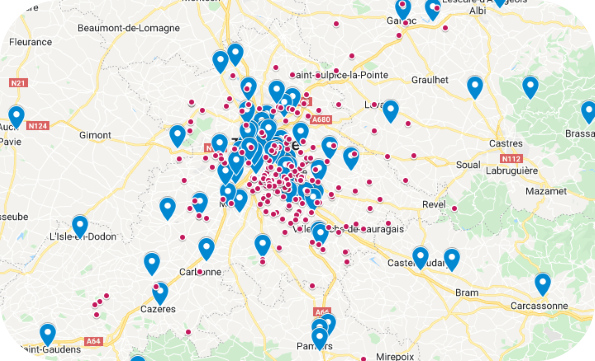 Carte Référencement Clients