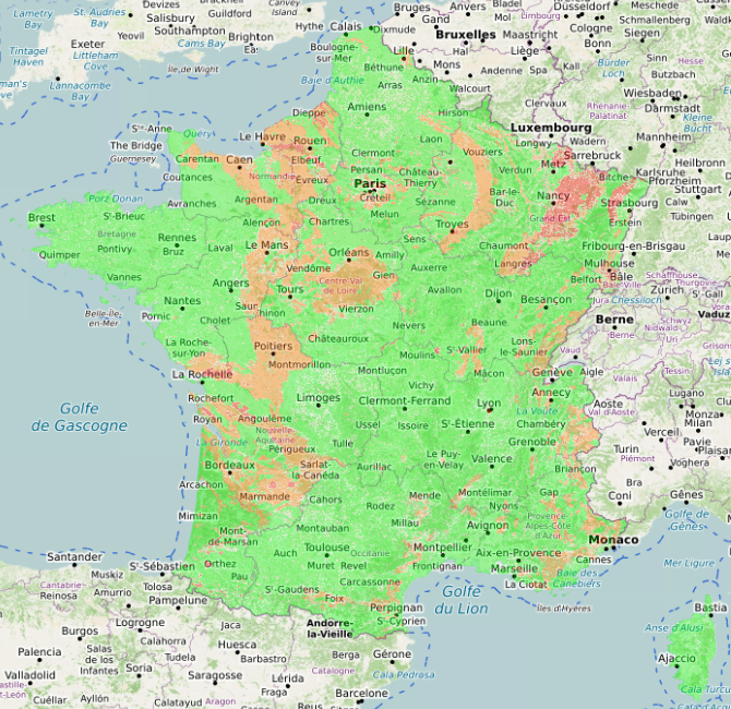 Carte étude de faisabilité géothermie